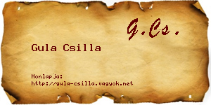 Gula Csilla névjegykártya